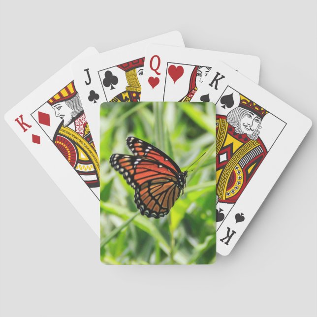 Monarchfalter im Flug Spielkarten (Rückseite)