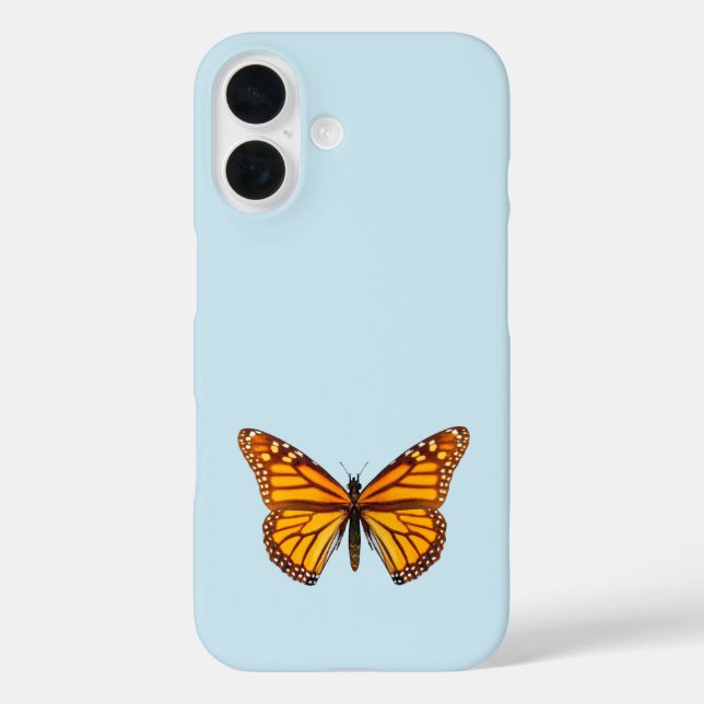 Monarchfalter iPhone 16 Hülle (Rückseite)