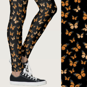 Monarchfalter Schwarzes Muster whimsical Leggings