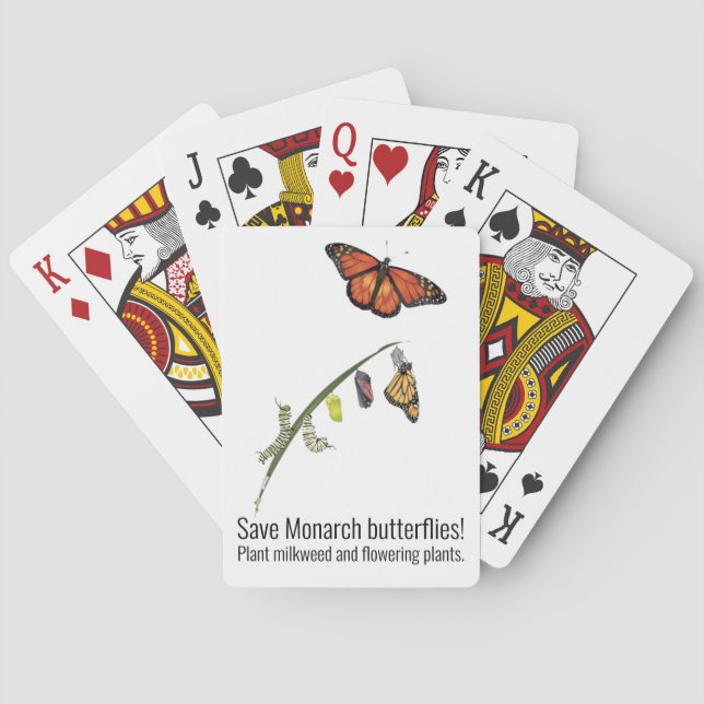 Monarchfalter Spielkarten (Rückseite)