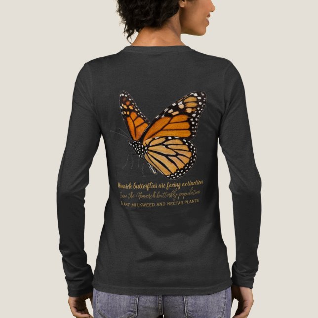 Monarchfalter Tri-Blend Shirt (Rückseite)