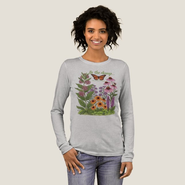 Monarchfalter Tri-Blend Shirt (Volle Vorderseite)
