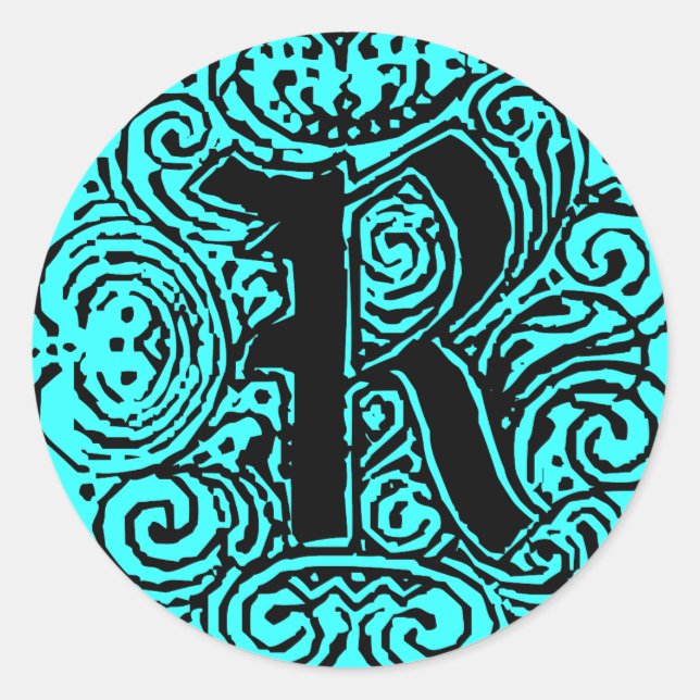 Monarchia "R " Runder Aufkleber (Vorderseite)