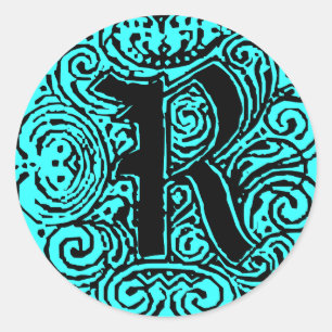 Monarchia "R " Runder Aufkleber
