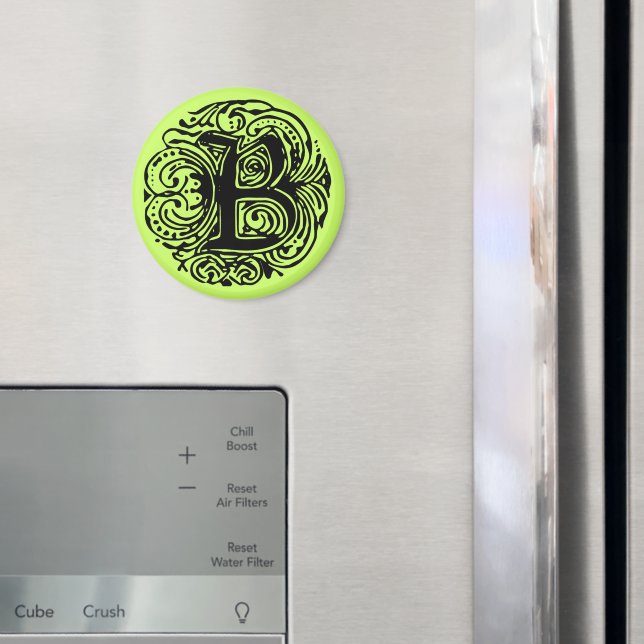 Monarchia Schwarz "B" Magnet (In Situ (Kühlschrank))