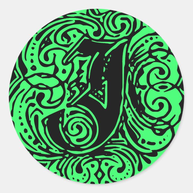 Monarchie "J" Runder Aufkleber (Vorderseite)