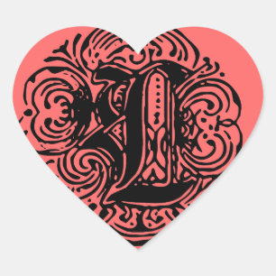 Monarchie "L" Herz-Aufkleber