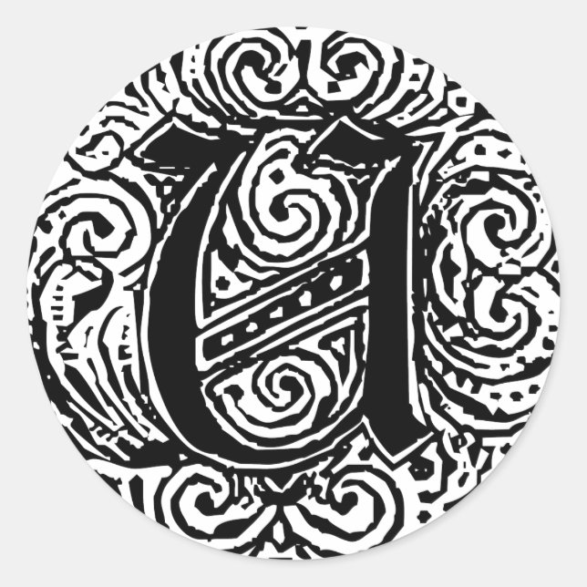 Monarchie "U" Runder Aufkleber (Vorderseite)