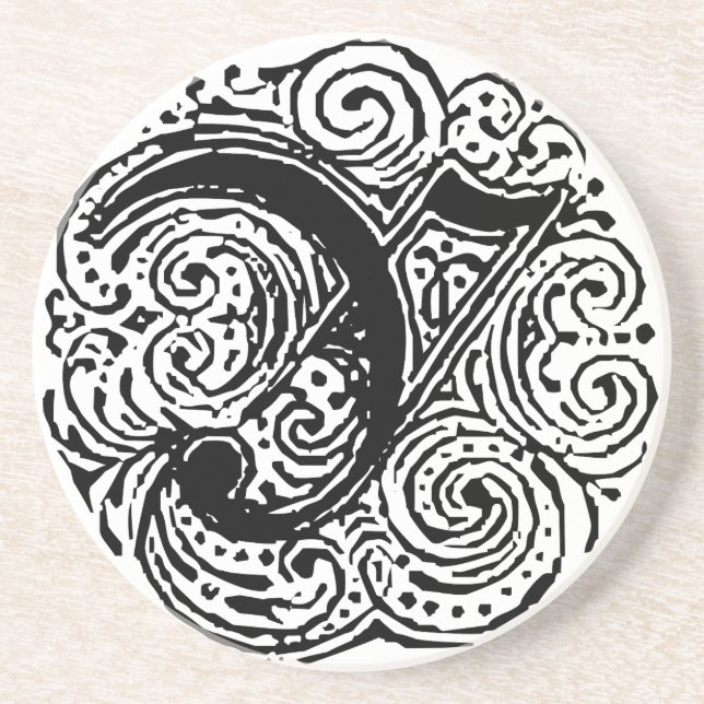 Monarchie "Y" Sandstein Untersetzer (Vorne)