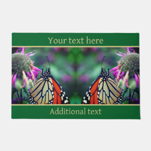 Monarchschmetterling auf Blume Nah Personalisiert Fußmatte