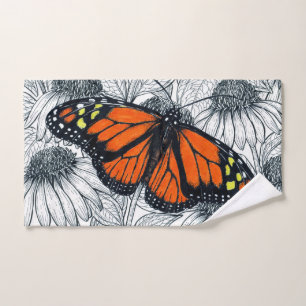 Monarchschmetterling auf Konfödermassen Handtuch