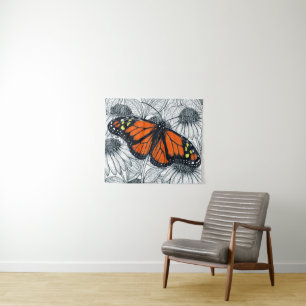 Monarchschmetterling auf Konfödermassen Wandteppich