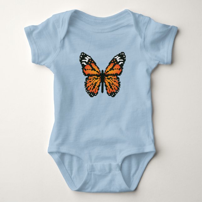 Monarchschmetterling aus Polygon Baby Strampler (Vorderseite)