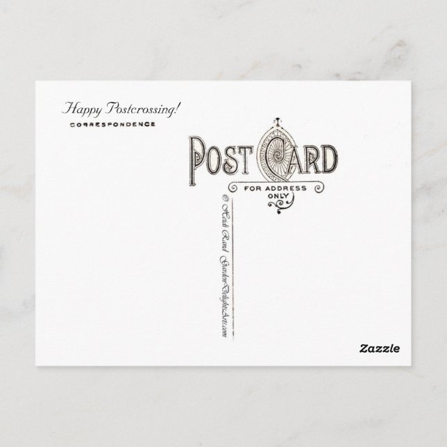 Monarchschmetterling & California Mohn - Postkarte (Rückseite)