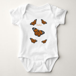 Monarchschmetterling-Cartoon Baby Strampler