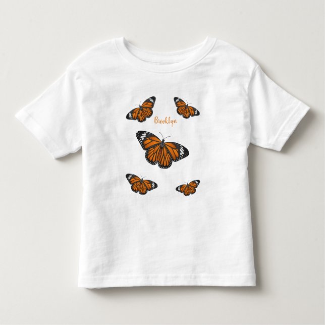 Monarchschmetterling-Cartoon Kleinkind T-shirt (Vorderseite)