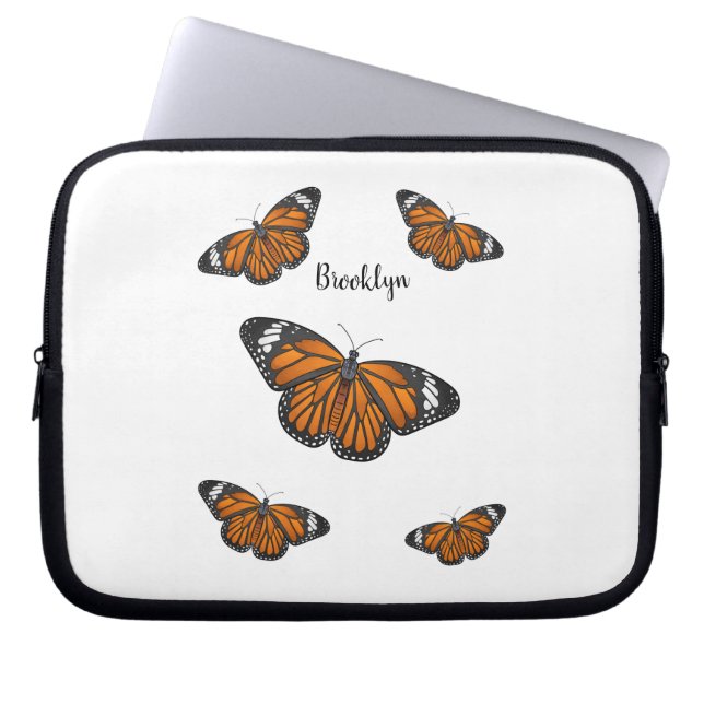 Monarchschmetterling-Cartoon Laptopschutzhülle (Vorderseite)
