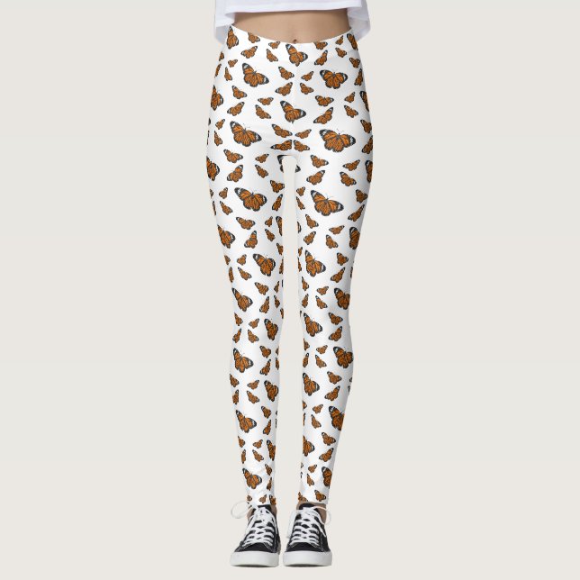 Monarchschmetterling-Cartoon Leggings (Vorderseite)