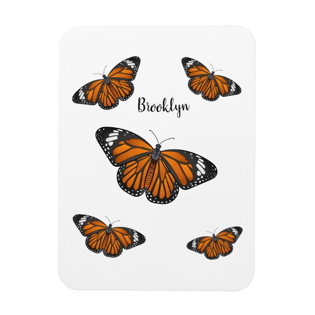 Monarchschmetterling-Cartoon  Magnet (Vertikal)