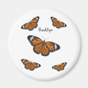 Monarchschmetterling-Cartoon Magnet