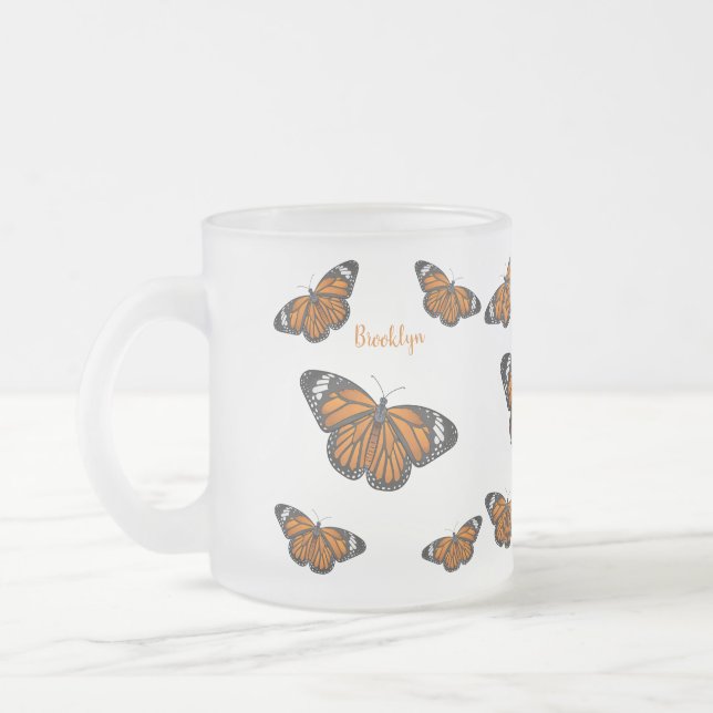 Monarchschmetterling-Cartoon Mattglastasse (Links)