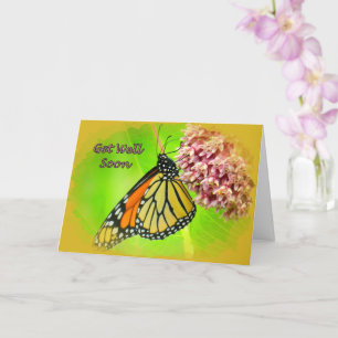 Monarchschmetterling erhält Wohlfühlkarte Karte