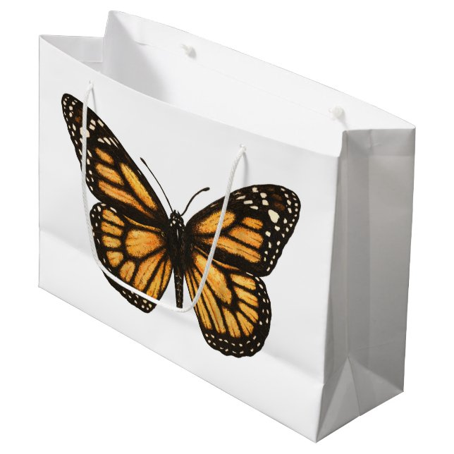 Monarchschmetterling Große Geschenktüte (Vorderseite Schrägansicht)