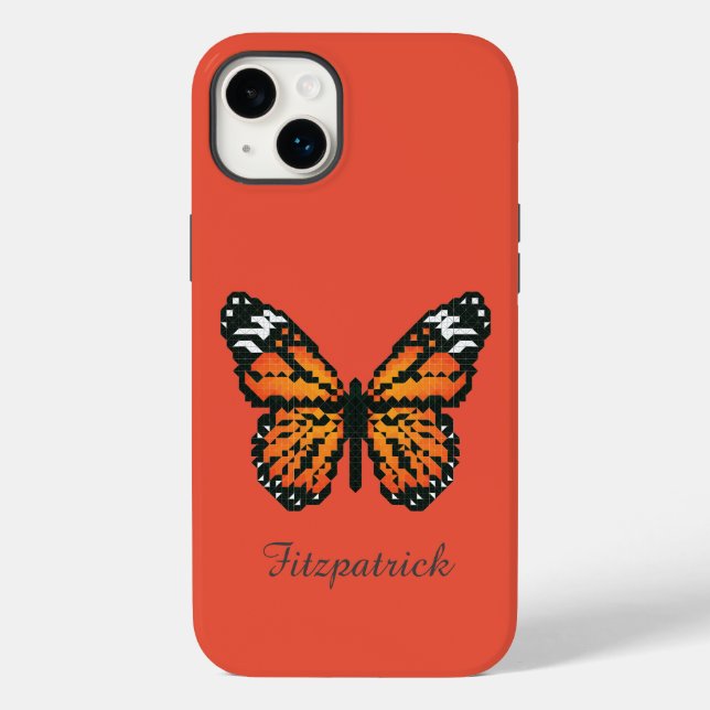 Monarchschmetterling in Polygon / Personalisierte  Case-Mate iPhone 14 Plus Hülle (Rückseite)