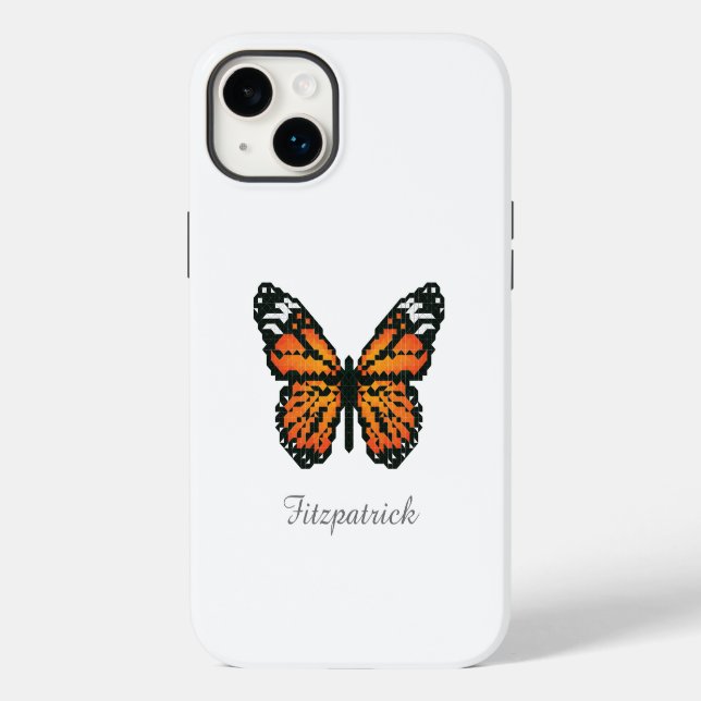 Monarchschmetterling in Polygon / Personalisierte  Case-Mate iPhone 14 Plus Hülle (Rückseite)