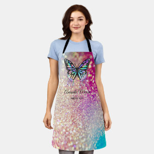 Monarchschmetterling Life Coach holografische Trop Schürze