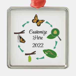 Monarchschmetterling Lifecycle Metal Ornament Aus Metall
