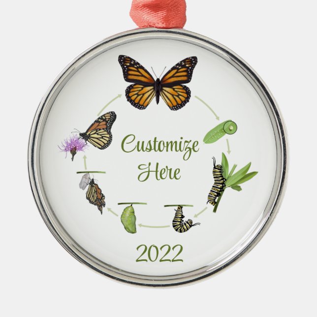 Monarchschmetterling Ornament Aus Metall (Vorne)