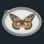 Monarchschmetterling Ovale Gürtelschnalle<br><div class="desc">Monarchschmetterlingsbild,  handgezeichnet mit Aquarell und Tinte</div>