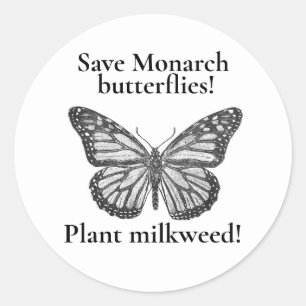 Monarchschmetterling Runder Aufkleber