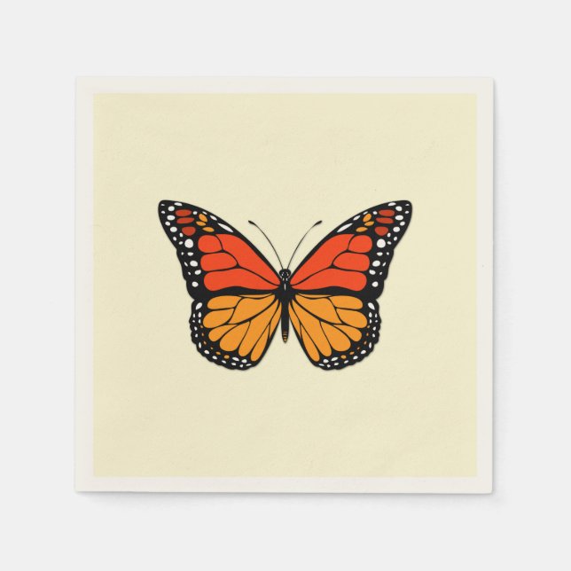 Monarchschmetterling Serviette (Vorderseite)