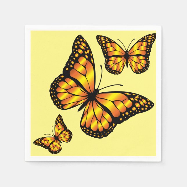 MONARCHSCHMETTERLING SERVIETTE (Vorderseite)