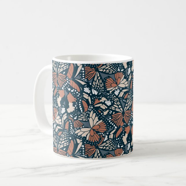 Monarchschmetterling, tierischer Ausdruck 1 Kaffeetasse (Vorderseite Links)