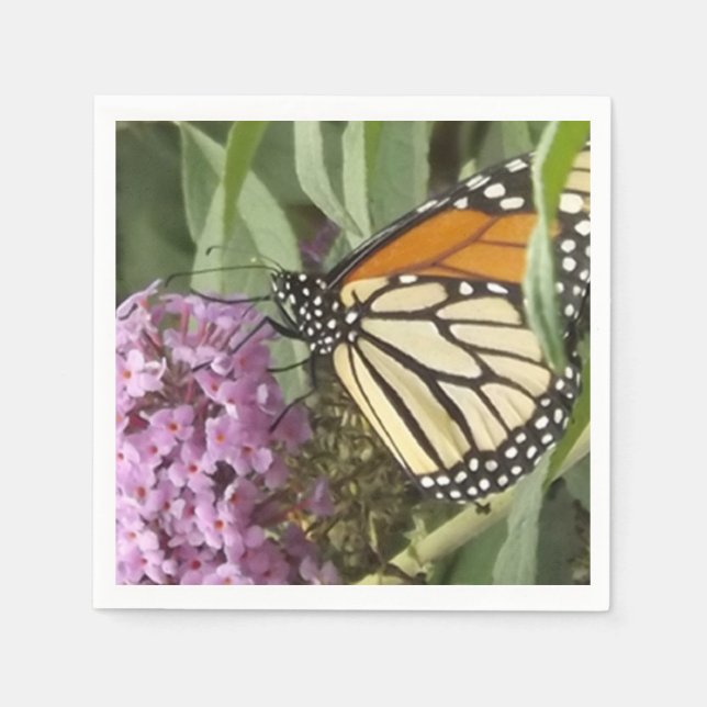 Monarchschmetterling von wilden Blume Serviette (Vorderseite)