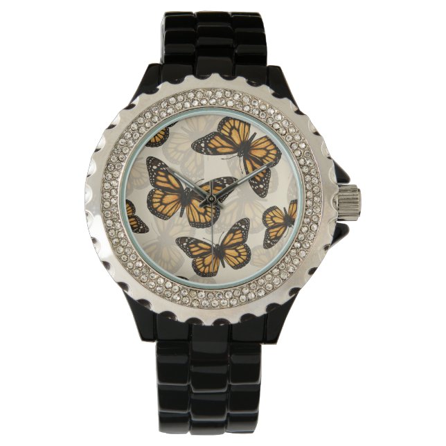 Monarchschmetterlinge Armbanduhr (Vorderseite)