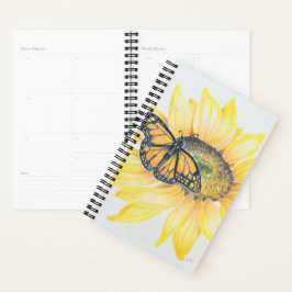 Monarque et tournesol pour petit planificateur