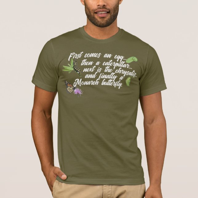 Monarque papillon cycle de vie T-shirt (Devant)