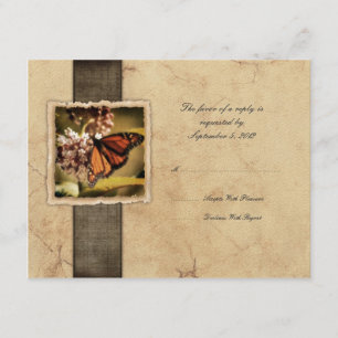 Monarque Papillon Vintage Mariage RSVP