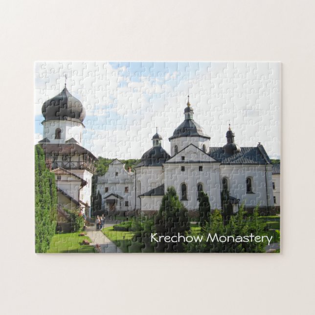 Monastère orthodoxe Krechow, puzzle de l'Ukraine (Horizontal)