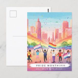 "Monat 2025 - Feiern mit Liebe" Postkarte