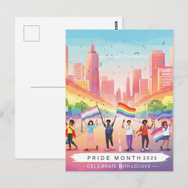 "Monat 2025 - Feiern mit Liebe" Postkarte (Vorne/Hinten)