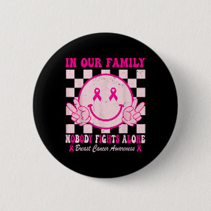 Monat Brustkrebs Bewusstsein Groovy Pink Design F Button