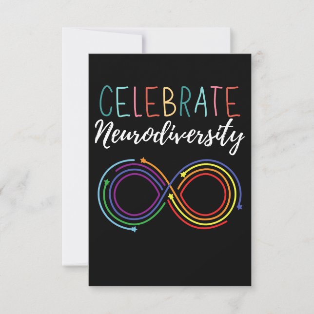 Monat der Aufklärung über Autismus Celebrate Neuro Dankeskarte (Vorderseite)