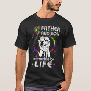 Monat der Aufklärung über Autismus Vater und Sohn T-Shirt