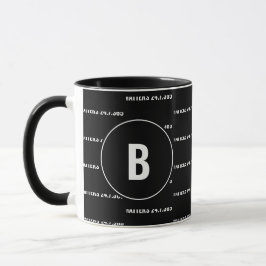 Monat der benutzerdefinierten Schwarzen Monographi Tasse