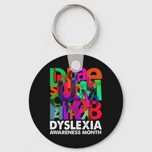 Monat der Bewusstseinsbildung Kostüm Dyslexie Lehr Schlüsselanhänger